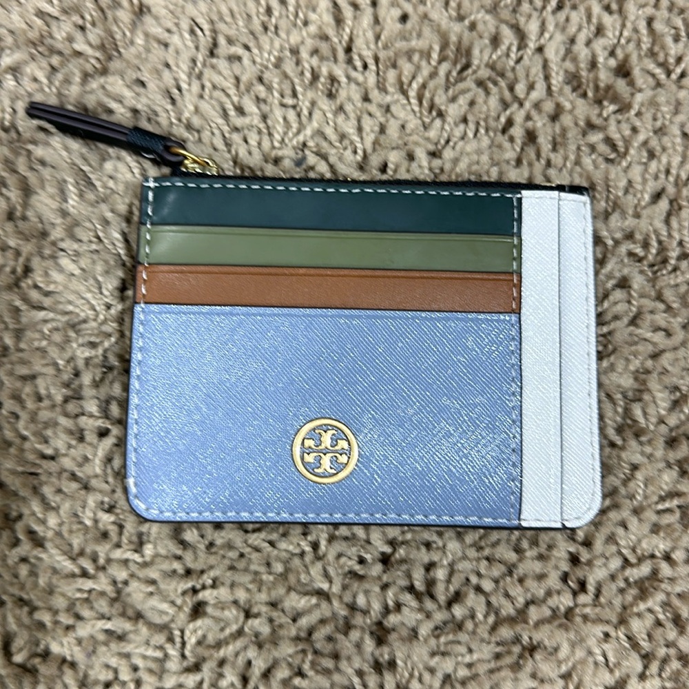 Tory Burch small card wallet color block